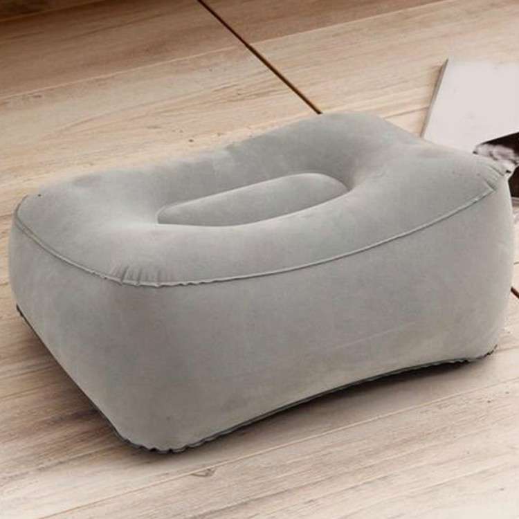 Travel Portable Inflatable Foot Rest Pilllow Mat Pad, Size:16x9cm(Gray)