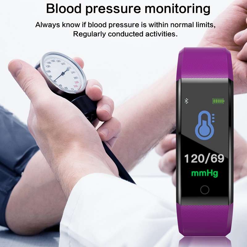 ID115 Plus Smart Bracelet Fitness Heart Rate Monitor Blood Pressure Pedometer Health Running Sports