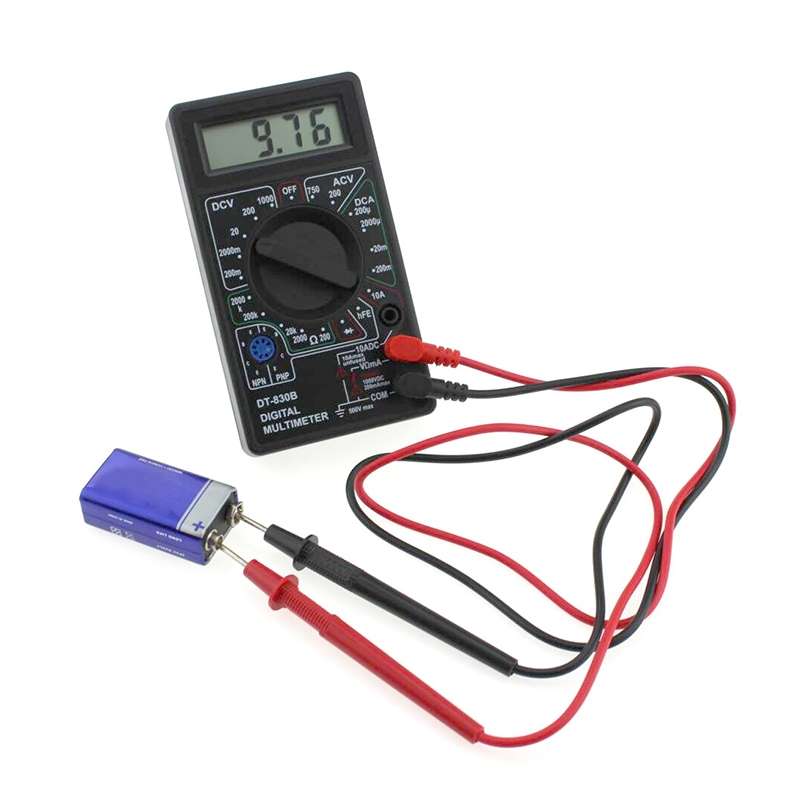 DT-830B Handheld Digital Multimeter Ammeter Voltmeter Digital Display Universal Tester Meter(Yellow)