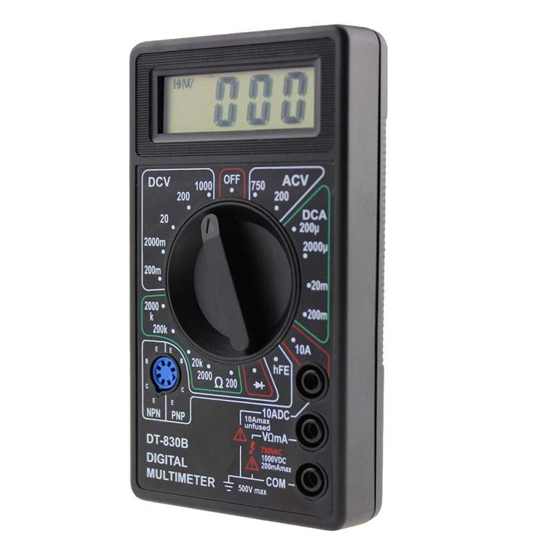 DT-830B Handheld Digital Multimeter Ammeter Voltmeter Digital Display Universal Tester Meter(Yellow)