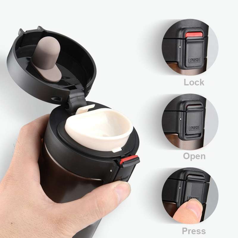 Double Wall Stainless Steel Vacuum Flasks 380ml Car Thermo Cup Coffee Tea Travel Mug Thermol Bottle,