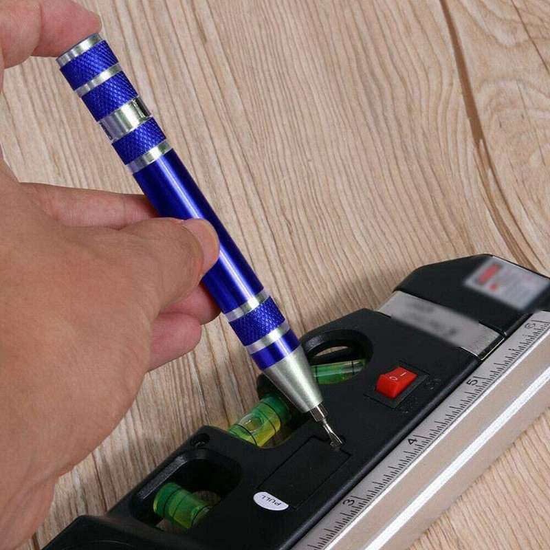 8 In 1 Multifunctional Mini Aluminum Tool Pen Screwdriver Set(Black)