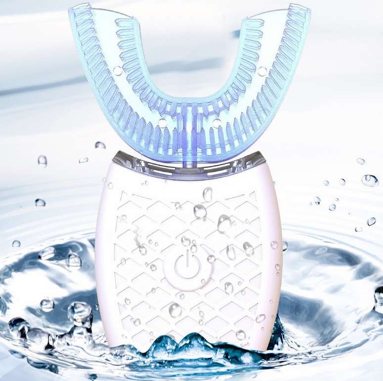 Lazy U-shaped Mouth Whitening Tooth Electric Toothbrush(Blue)