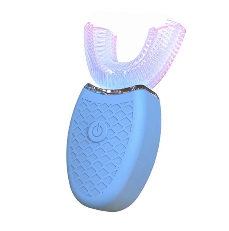Lazy U-shaped Mouth Whitening Tooth Electric Toothbrush(Blue)
