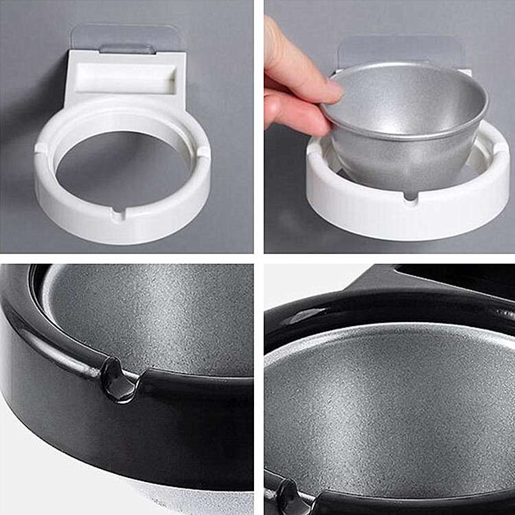Creative Personality Household Bathroom Wall-mounted Split Ashtray(White)