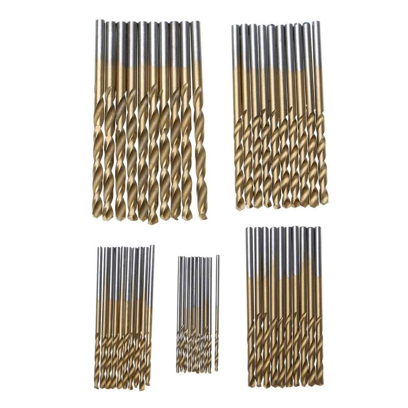 5 PCS/Set Countersink Woodworking Drill Bit Set Hexagon Screw Hardware Tool(Gold)