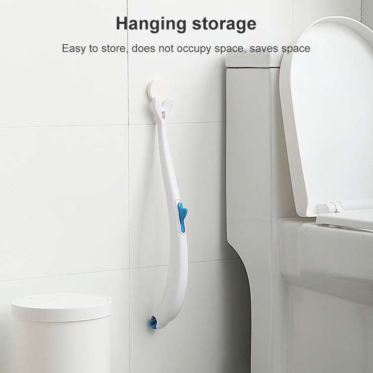 Disposable Toilet Brush Household Toilet Brush with Detergent, Style:Dolphin