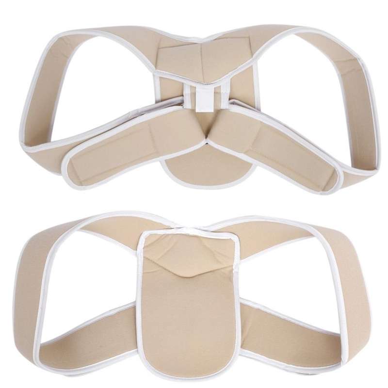 Adjustable Upper Back Shoulder Support Posture Corrector Adult Corset Spine Brace Back Belt, Size:L(