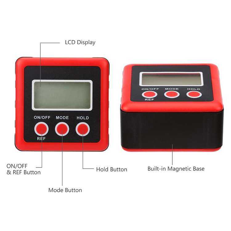 3 Button Mini Precision Magnetic Digital Tilt Box / Tilt Meter / Inclinometer(Blue)