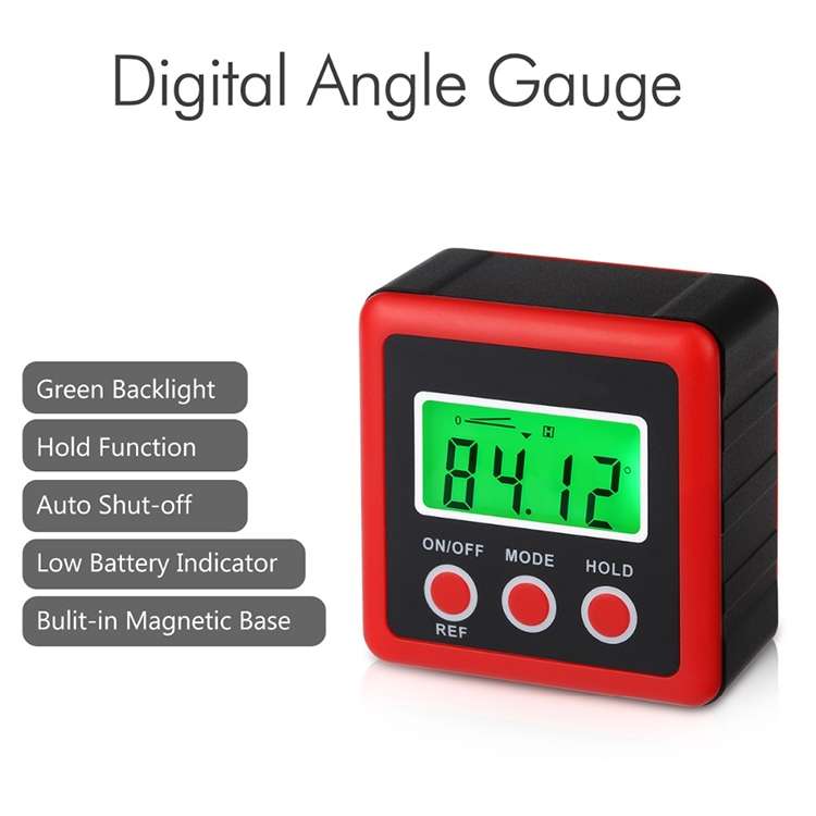 3 Button Mini Precision Magnetic Digital Tilt Box / Tilt Meter / Inclinometer(Blue)