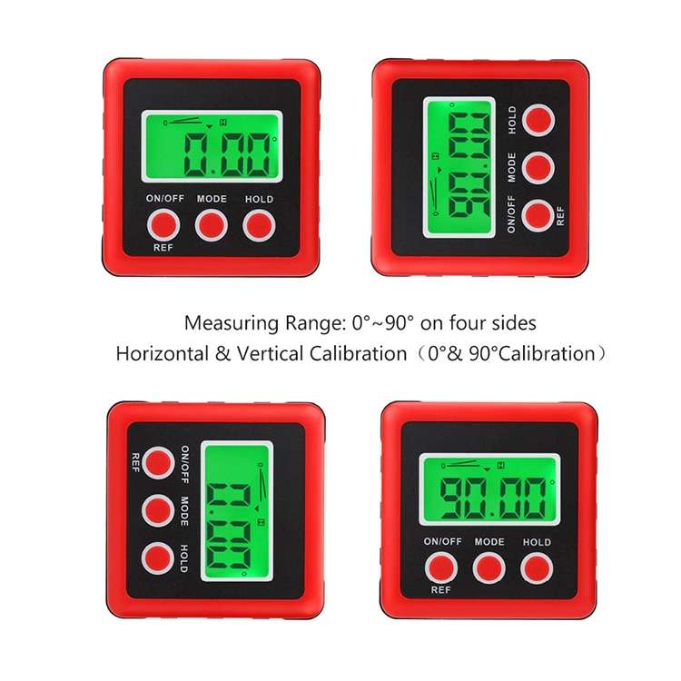 3 Button Mini Precision Magnetic Digital Tilt Box / Tilt Meter / Inclinometer(Blue)
