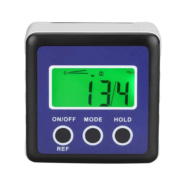 3 Button Mini Precision Magnetic Digital Tilt Box / Tilt Meter / Inclinometer(Blue)