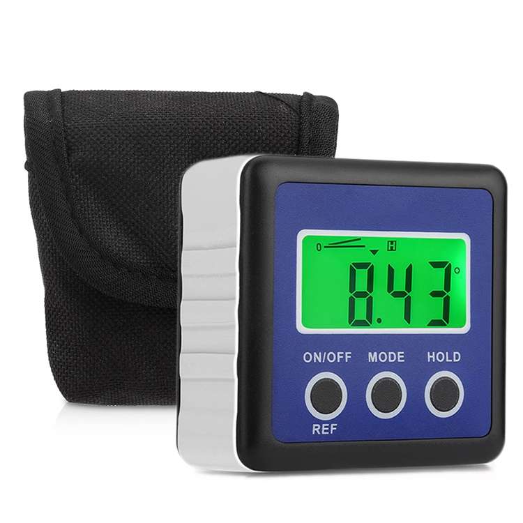 3 Button Mini Precision Magnetic Digital Tilt Box / Tilt Meter / Inclinometer(Blue)