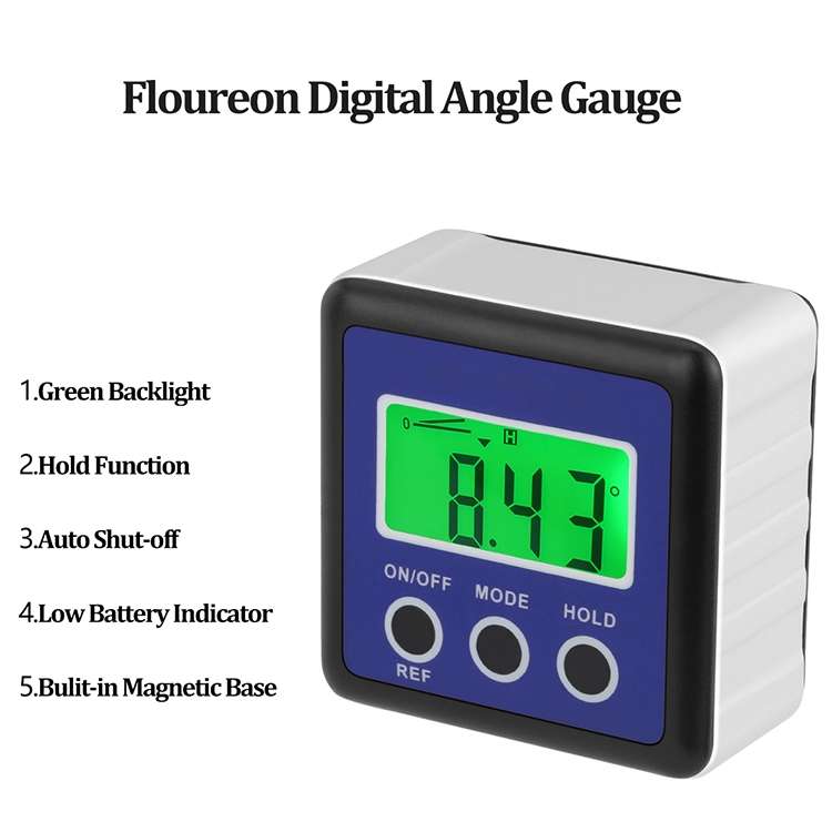 3 Button Mini Precision Magnetic Digital Tilt Box / Tilt Meter / Inclinometer(Blue)
