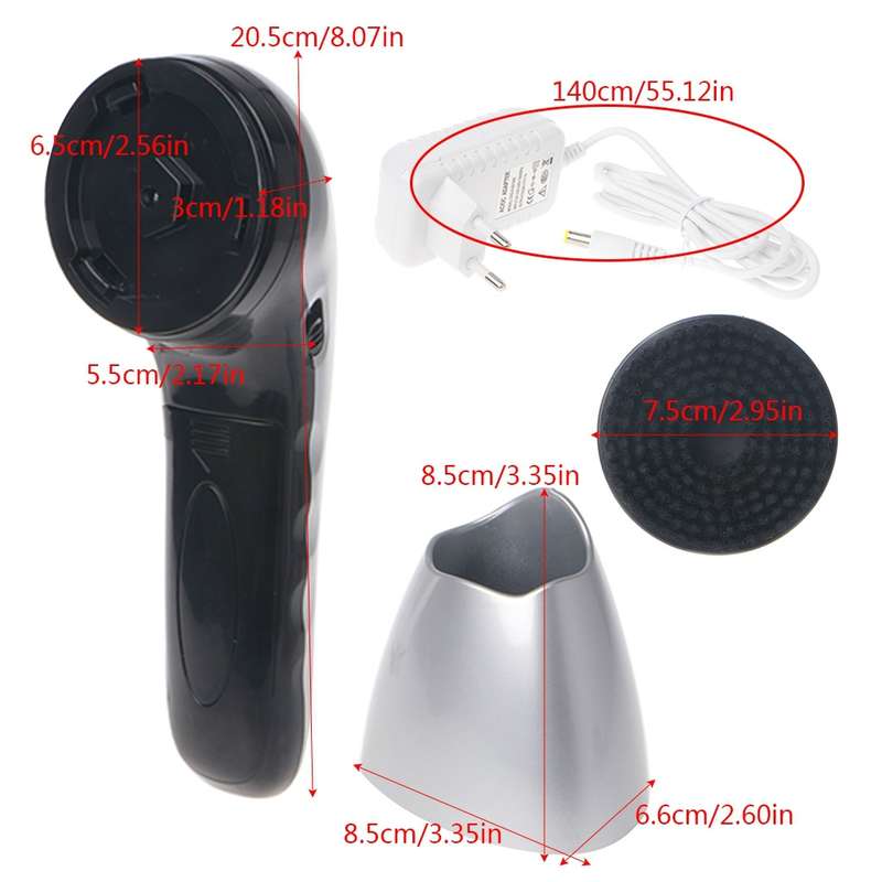 CNaier AE-710 Portable Handheld Automatic Electric Shoe Brush Shine Polisher(Silver)
