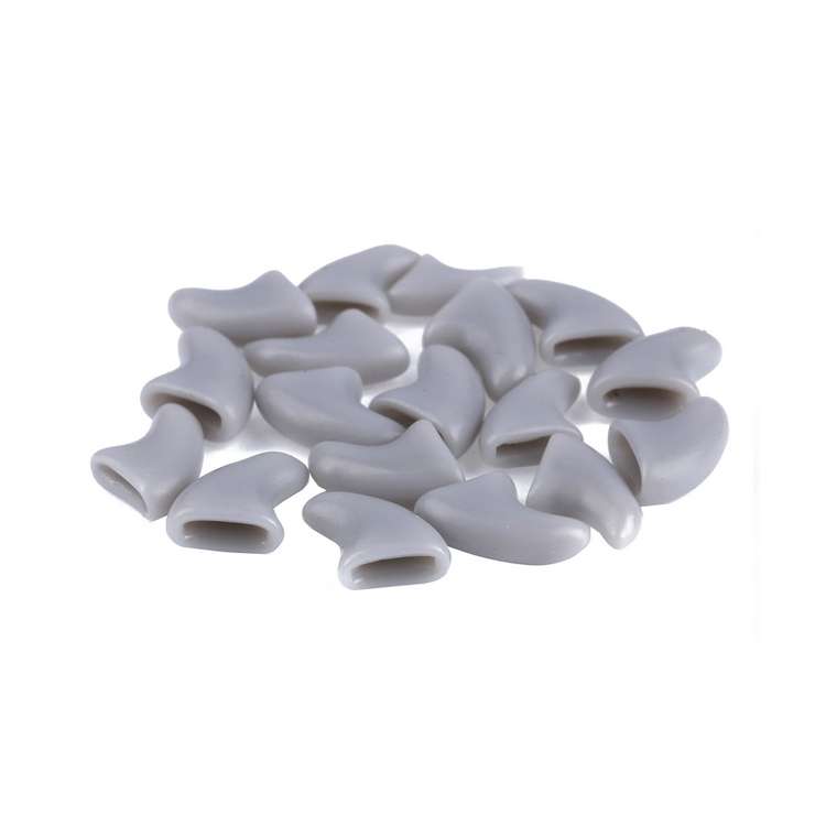 20 PCS Silicone Soft Cat Nail Caps / Cat Paw Claw / Pet Nail Protector/Cat Nail Cover, Size:S(Black)