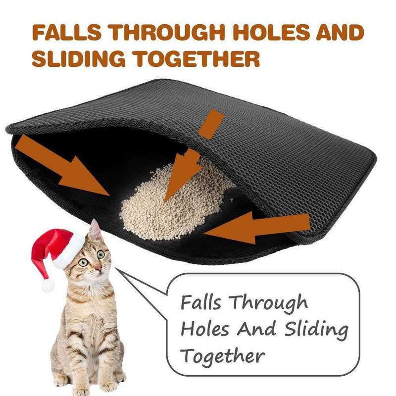 Waterproof Pet Cat Litter Mat EVA Double Layer Cat Litter Trapping Pets Mat Pad Bottom Non-slip Pet