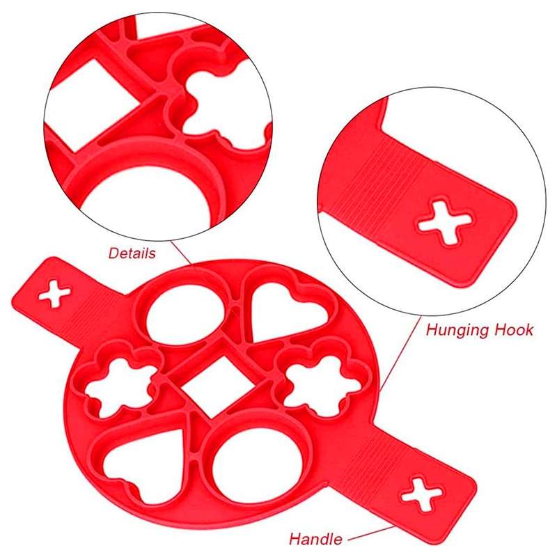 Nonstick Cooking Tool Egg Ring Maker Egg Silicone Mold Pancake Cheese Egg Cooker Pan Flip Kitchen Ba