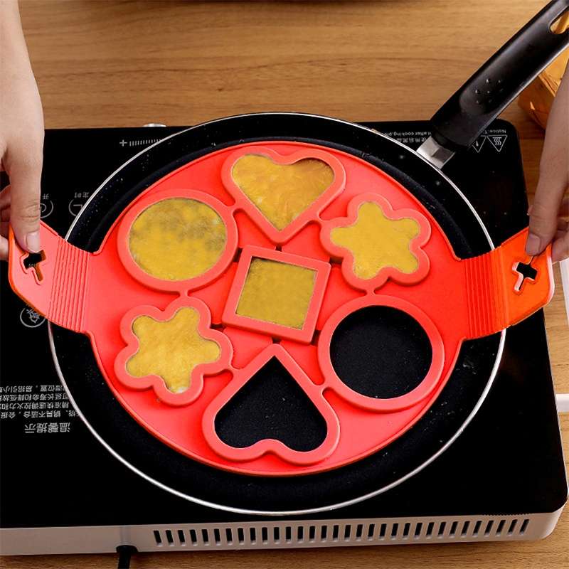 Nonstick Cooking Tool Egg Ring Maker Egg Silicone Mold Pancake Cheese Egg Cooker Pan Flip Kitchen Ba