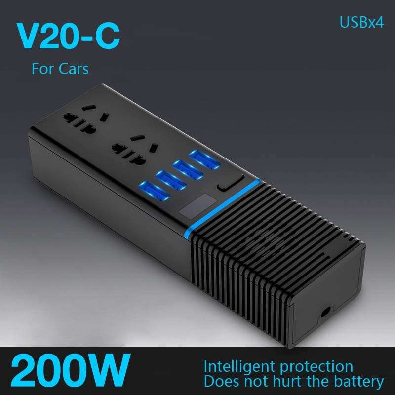 Car Inverter 12v/24v To 220v Household Power Converter Multi-Function Car Socket, Specification:V20-