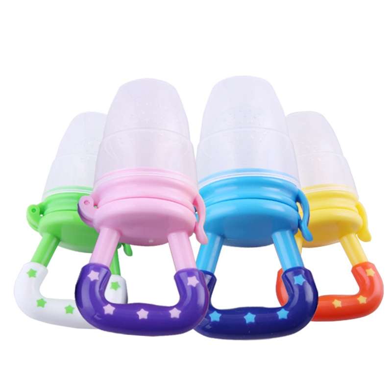 3 PCS Portable Baby Infant Food Nipple Feeder Silicone Pacifier Silicone Baby Soother, Random Color,