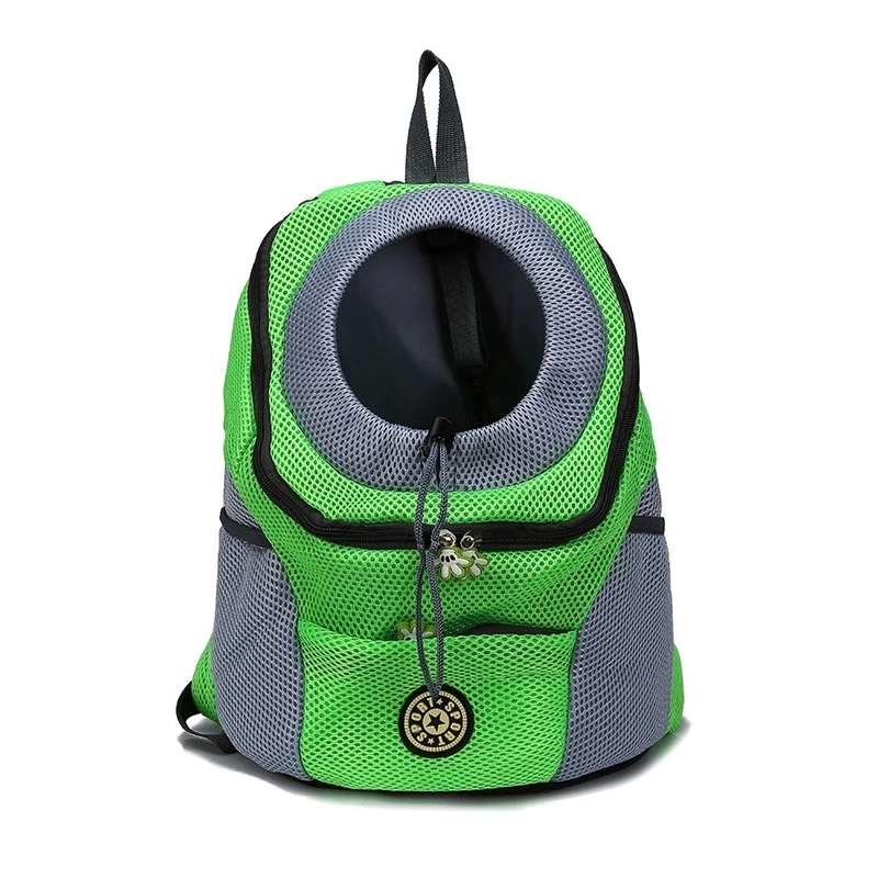 Outdoor Pet Dog Carrier Bag Front Bag Double Shoulder Portable Travel Backpack Mesh Backpack Head, S
