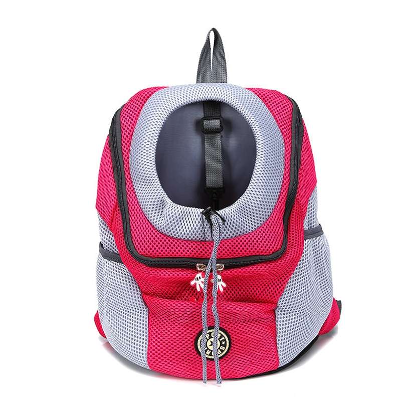 Outdoor Pet Dog Carrier Bag Front Bag Double Shoulder Portable Travel Backpack Mesh Backpack Head, S