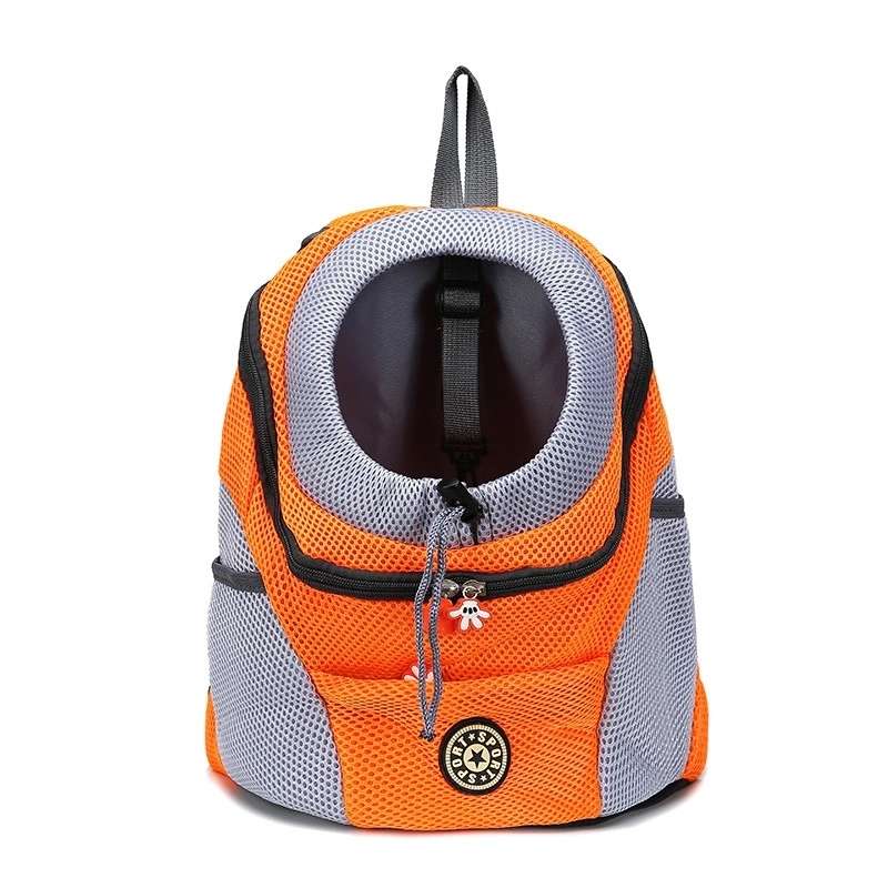 Outdoor Pet Dog Carrier Bag Front Bag Double Shoulder Portable Travel Backpack Mesh Backpack Head, S