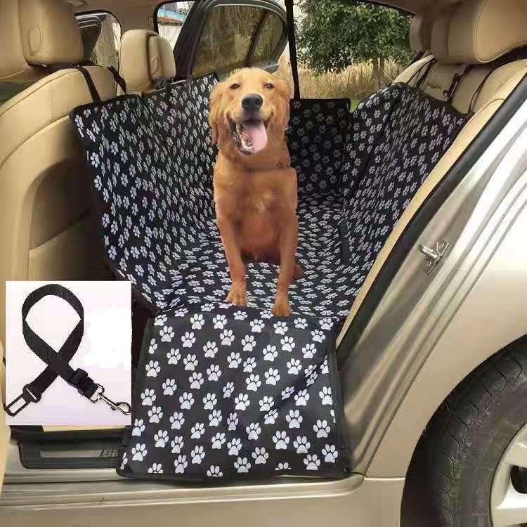 Waterproof Rear Back Pet Dog Car Seat Cover Mats Hammock Protector With Safety Belt, Size:130x150x38