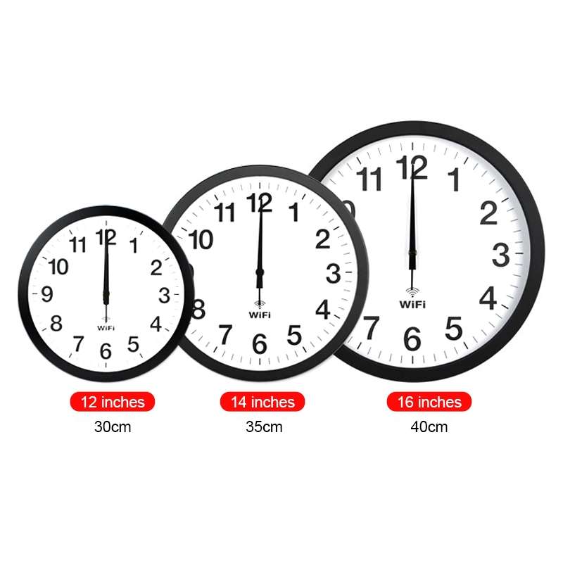 Smart Network Automatic Time Synchronization Wifi Wall Clock Modern Minimalist Silent Living Room Cl