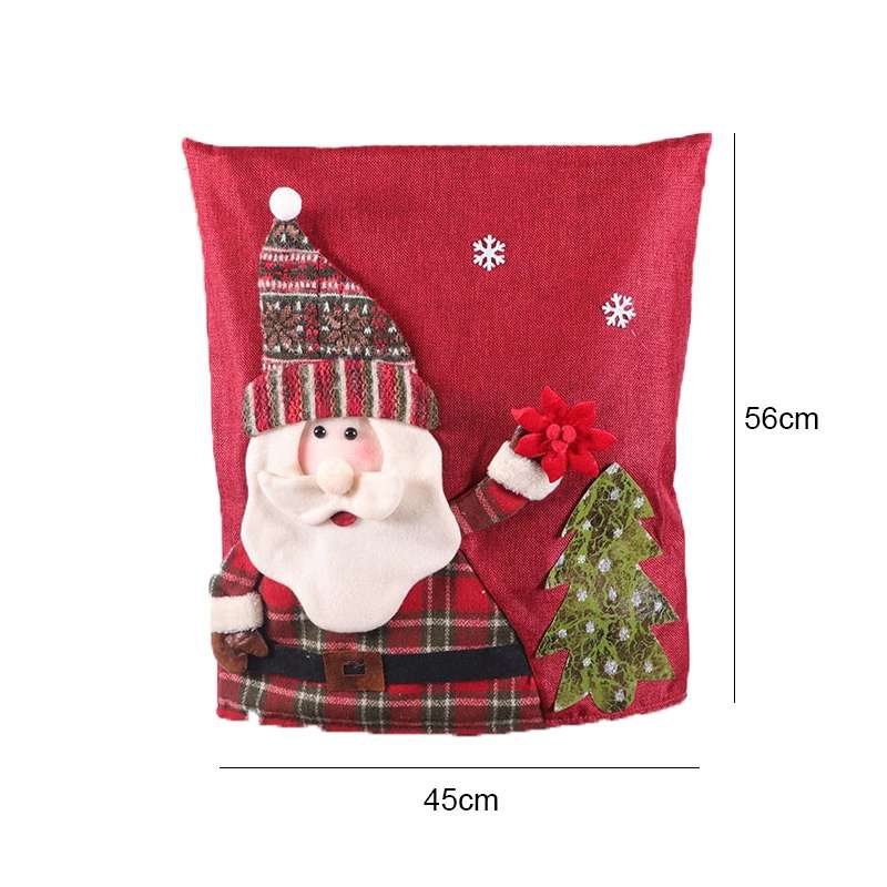 Christmas Decoration Linen Chair Cover(The Elderly)