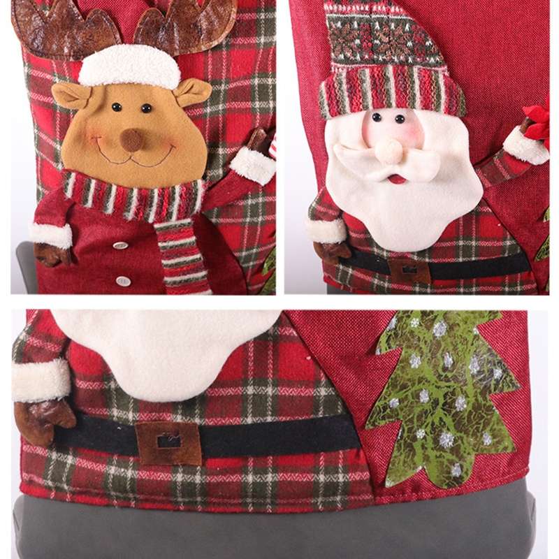 Christmas Decoration Linen Chair Cover(The Elderly)