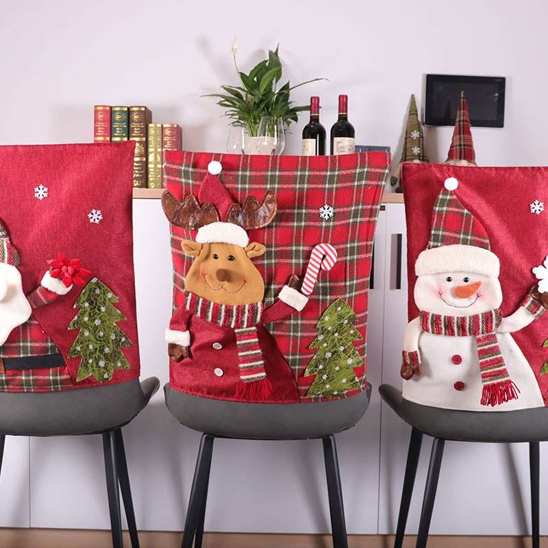 Christmas Decoration Linen Chair Cover(The Elderly)