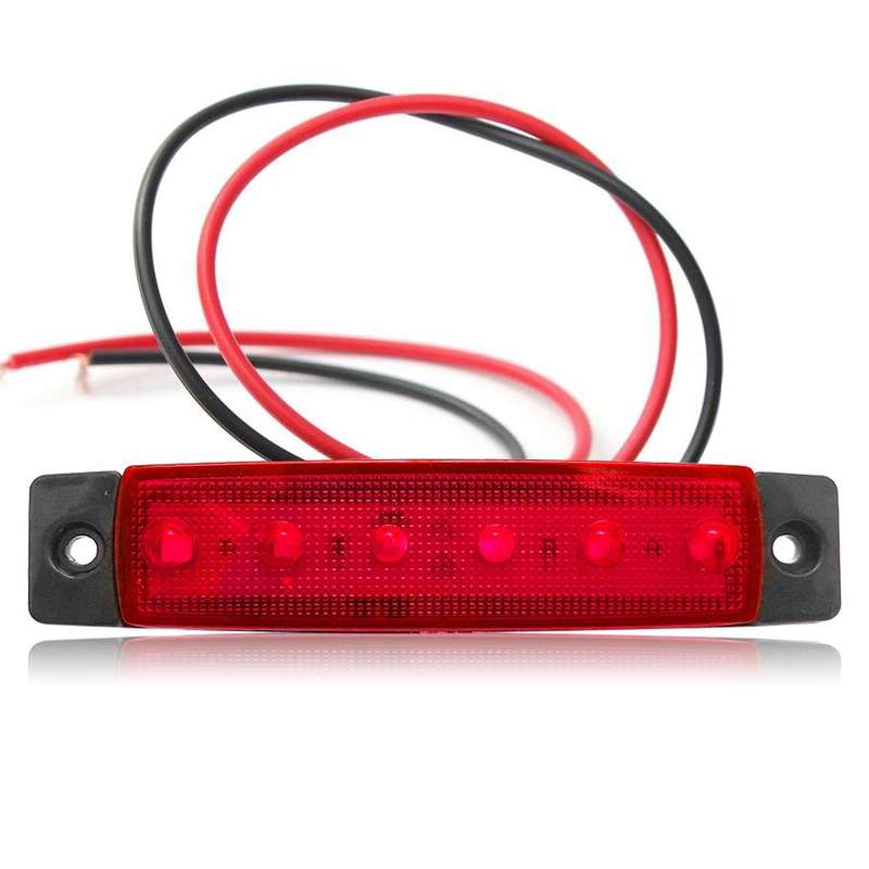 4 PCS 12V 6 SMD Auto Car Bus Truck Wagons External Side Marker Lights LED Trailer Indicator Light Re