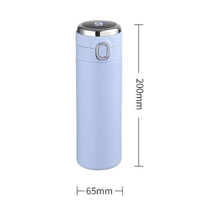 Smart Temperature Measurement Digital Display Stainless Steel Vacuum Flask Cup, Capacity:420ml(Light