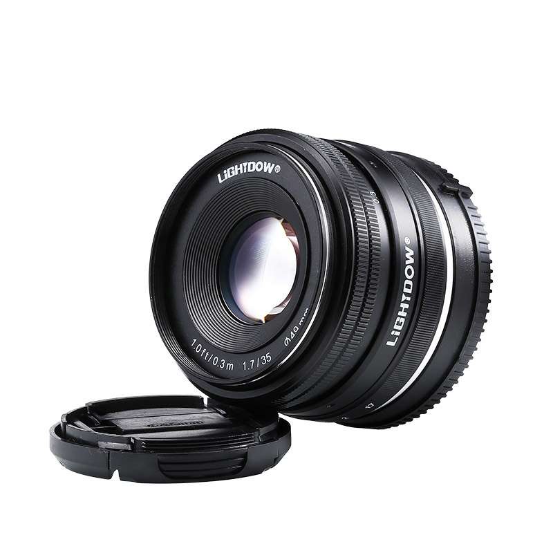 LIGHTDOW 35mm F1.7 E-Mount Manual Fixed Focus Lens for Sony
