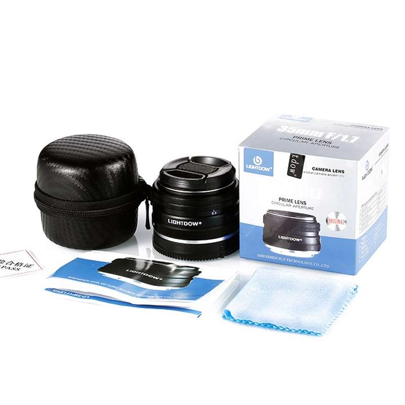 LIGHTDOW 35mm F1.7 E-Mount Manual Fixed Focus Lens for Sony