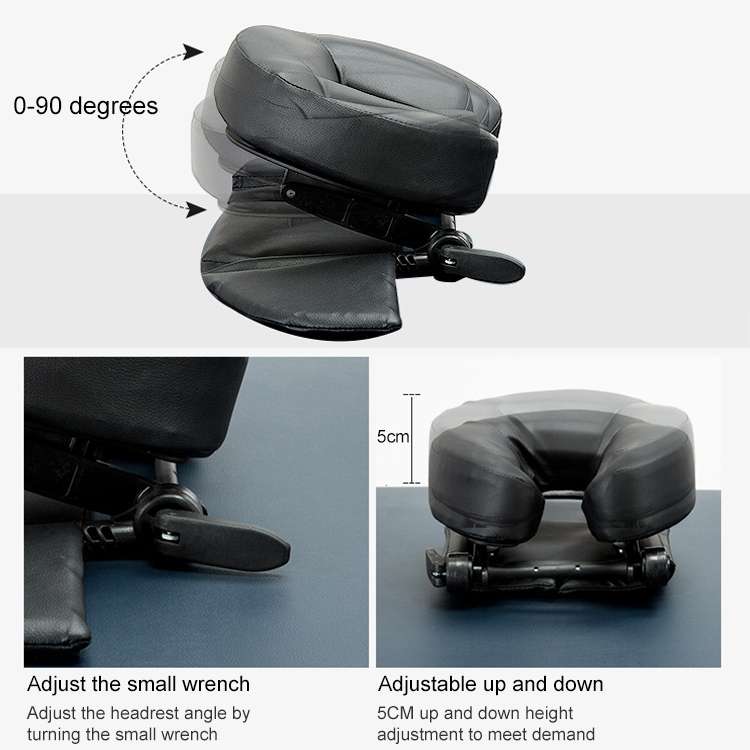 Adjustable Headrest Face Pillow Family Massage Beauty Cradle Rest Pad For Desk(Purple Color)
