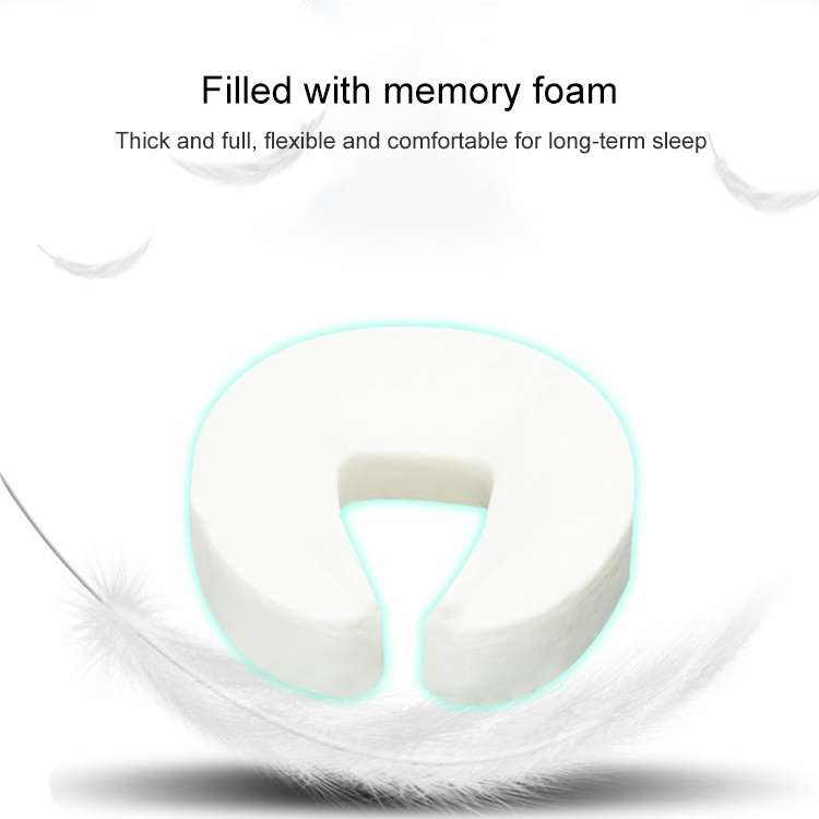 Adjustable Headrest Face Pillow Family Massage Beauty Cradle Rest Pad For Desk(Purple Color)