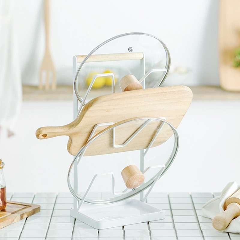 Iron Three-Layer Pot Cover Rack Storage Drain Rack