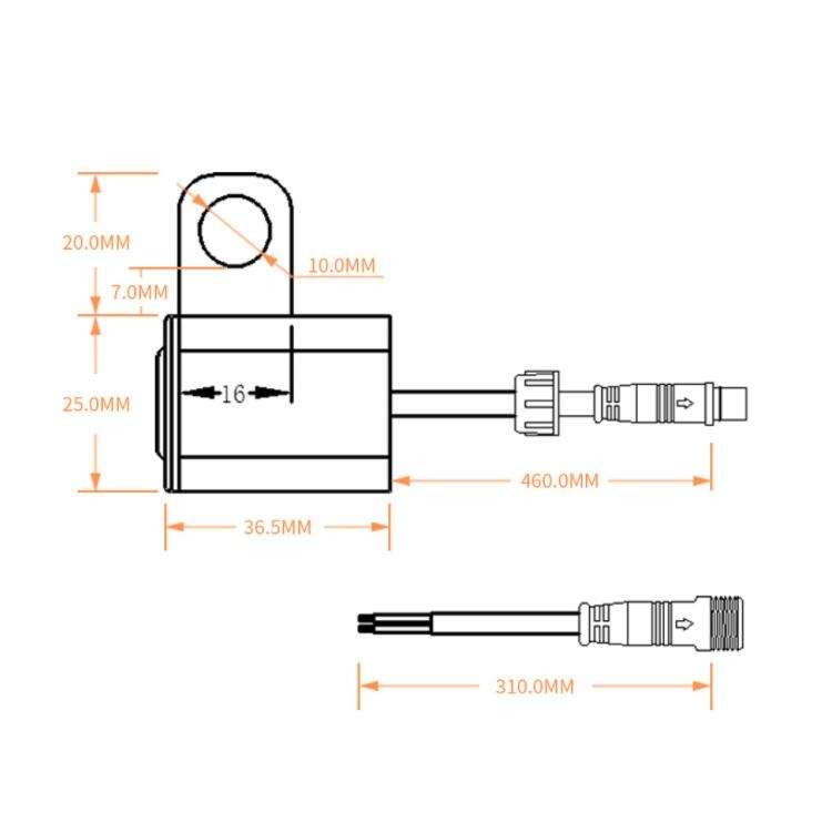 2 PCS / Set Motorcycle LED Lights Rearview Mirror Left And Right Switches Waterproof Boat-Shaped Swi