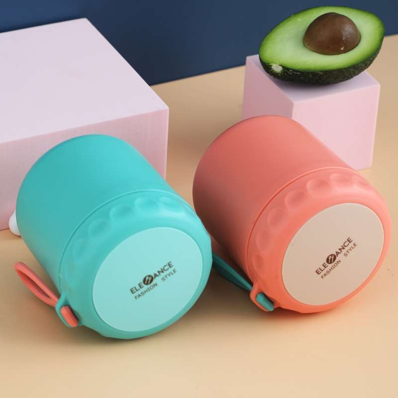 Stainless Steel Soup Cup Soup Pot Lunch Box Portable Thermos Cup(Red)