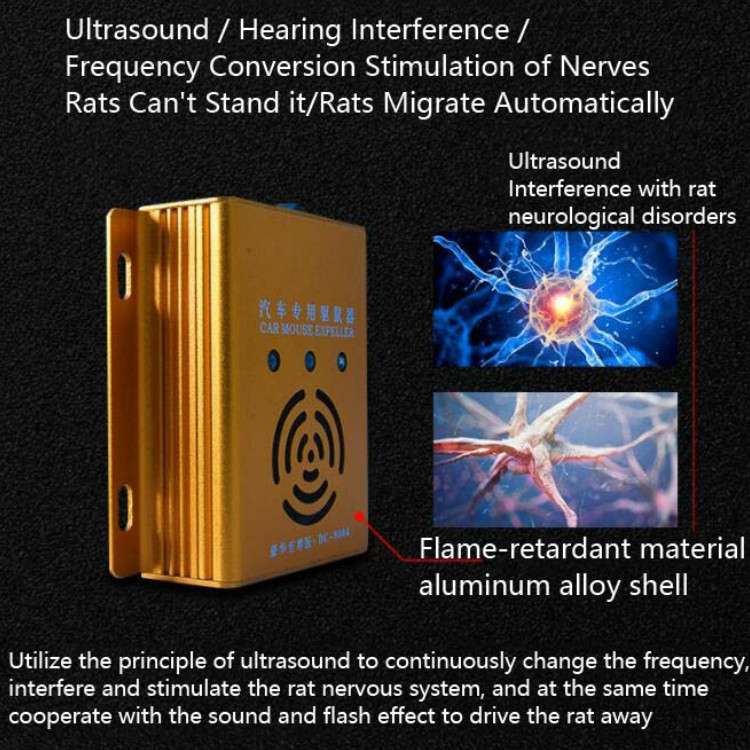 Car Mouse Repeller Ultrasonic Electronic Car Mouse Repeller Sound And Light Combined Mouse And Insec