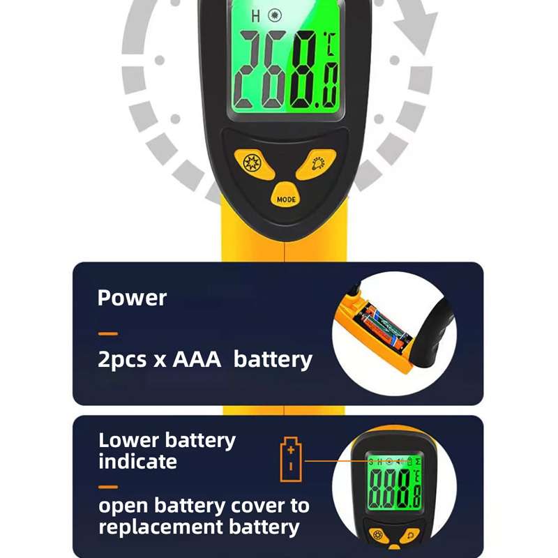 BSIDE H1 550 Degree Celsius Infrared Thermometer Handheld Non-Contact Thermometer