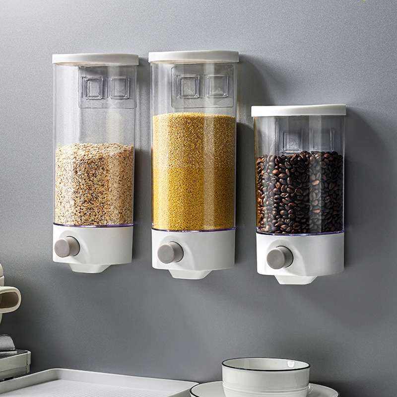 Wall-Mounted Miscellaneous Grain Storage Box Kitchen Large-Capacity Push-Type Sealed Tank, Specifica