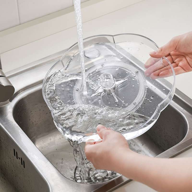 Kitchen Transparent Rotatable Condiment Storage Turntable Double-Layer Multi-Function Shelf