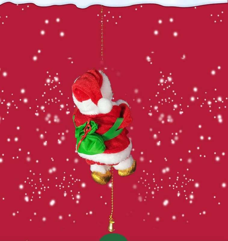 Electric Santa Claus Toy Christmas Children Gift Decoration, Specification: Climbing Beads