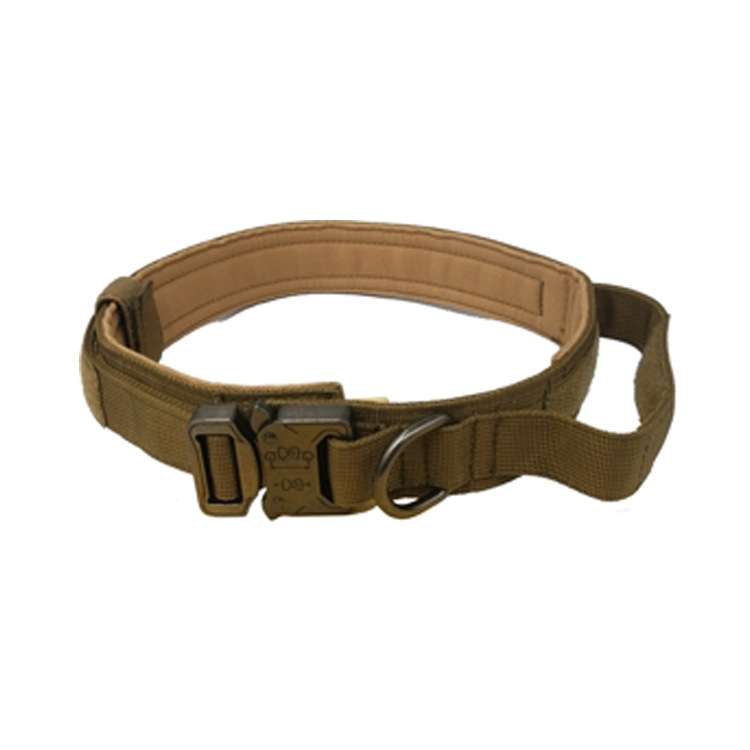 Nylon Thickened Large And Medium-Sized Dog Traction Collar Pet Collar, Size:XL(Black)