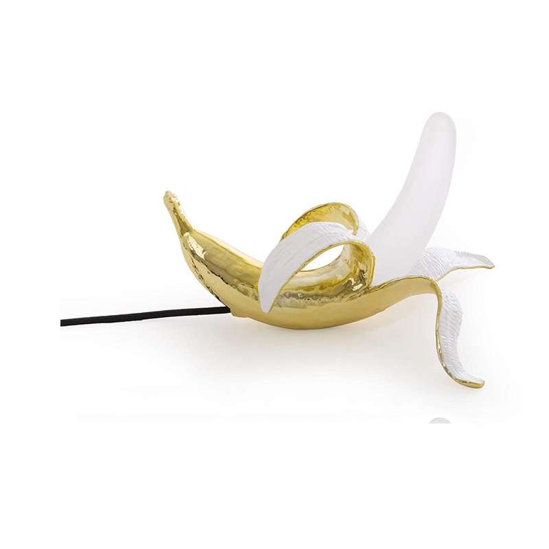 Banana Table Lamp Bedroom Decoration Lamp, Specification: EU Plug, Style:Prone Posture(Spray Paint)