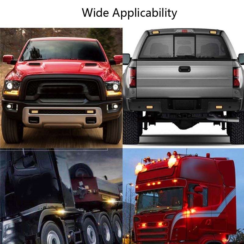 5 PCS MK-095 24V 20 LEDs Universal Truck Side Lights Truck Trailer Tail Lights(Red)